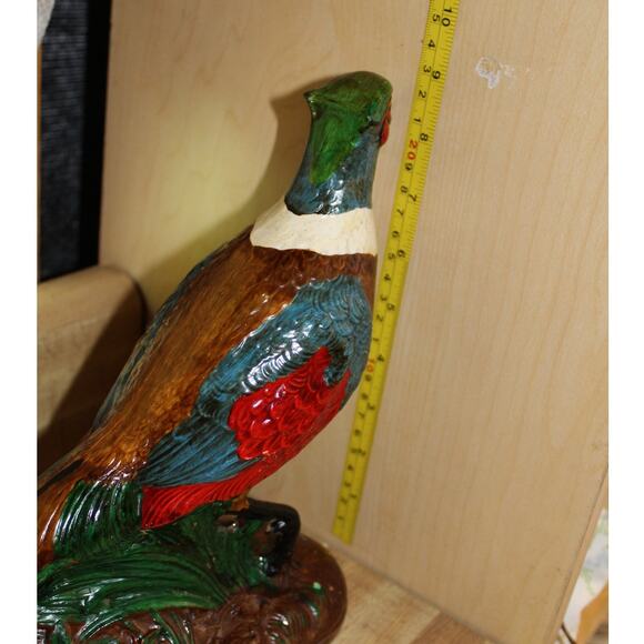 Vintage Holland Mold Ceramic Pheasant Hand Painted Bird Figurine - Picture 5 of 6